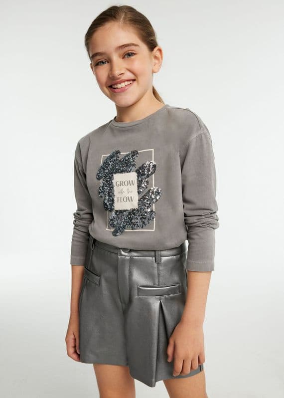 Lead Faux Leather Tween Shorts