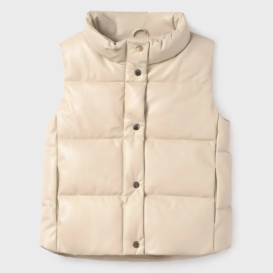 Cream Puffer Vest
