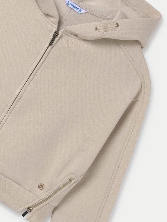 Stone Zip Up Hoodie with Side Zippers