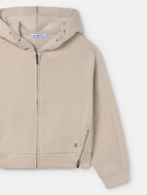 Stone Zip Up Hoodie with Side Zippers
