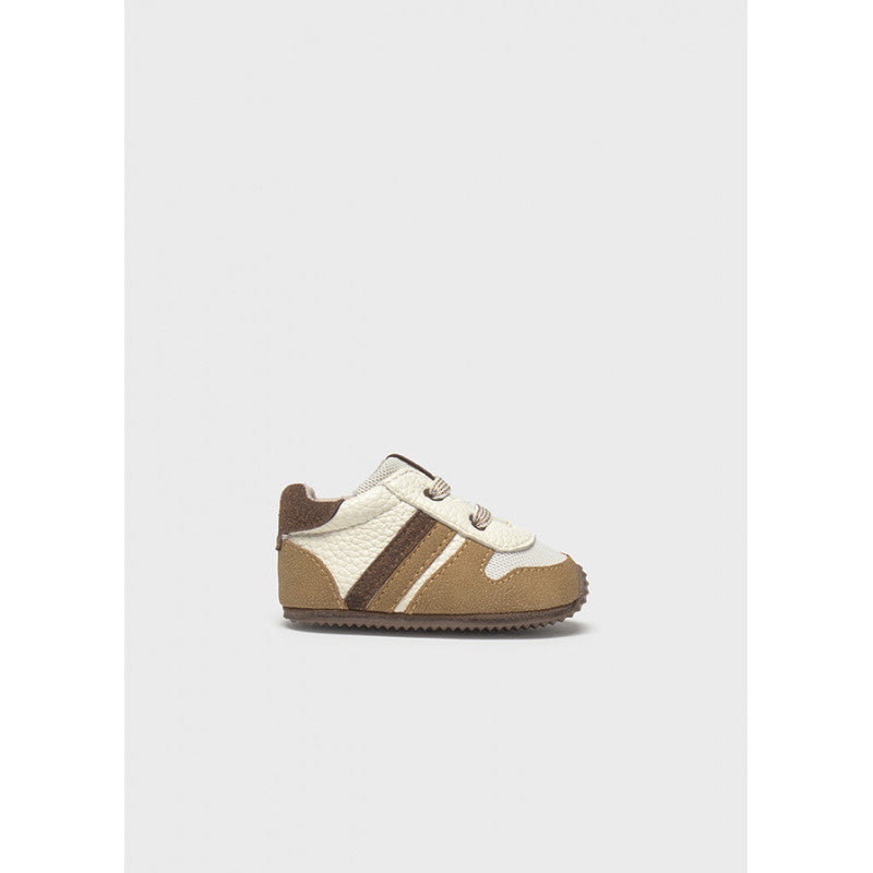 Brown and Cream Sports Shoes with Velcro 9953 Mayoral