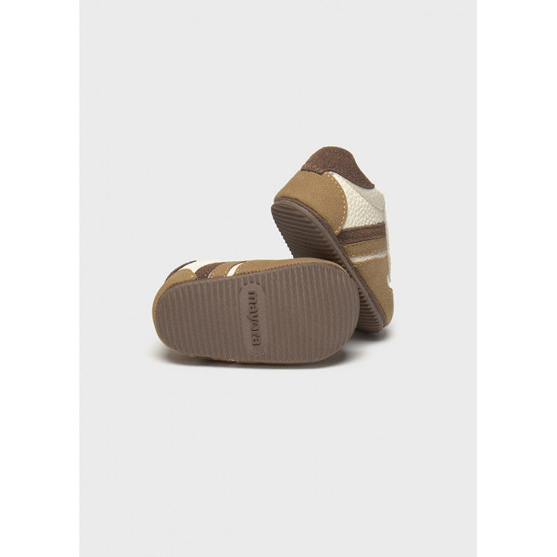 Brown and Cream Sports Shoes with Velcro 9953 Mayoral