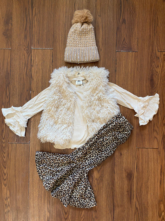 Beige Tiered Sleeve Top