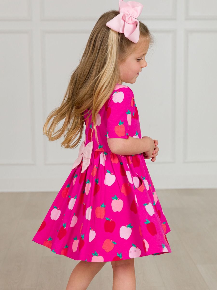 Apple of My Eye Short Sleeve Twirl Dress