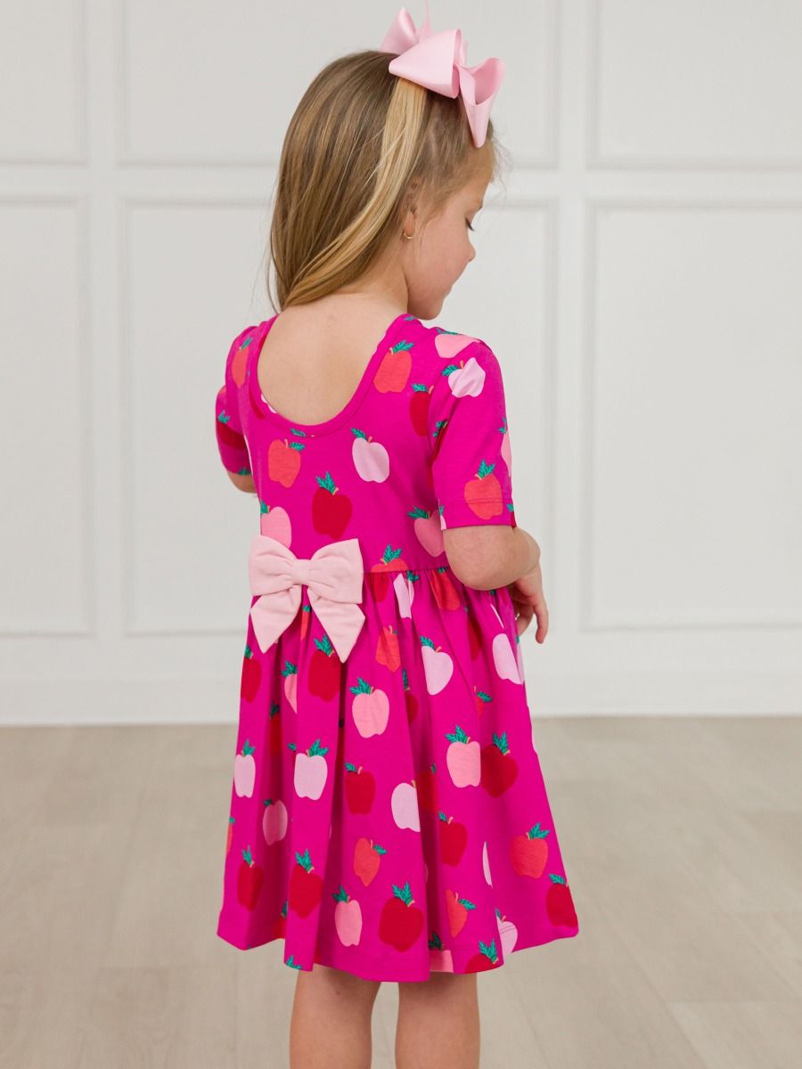 Apple of My Eye Short Sleeve Twirl Dress