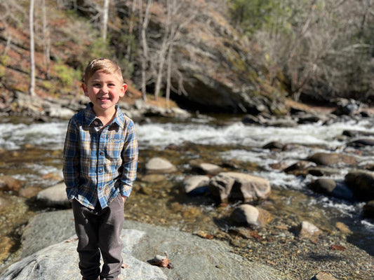 Atwood Woven Shirt Blue/Gold Plaid