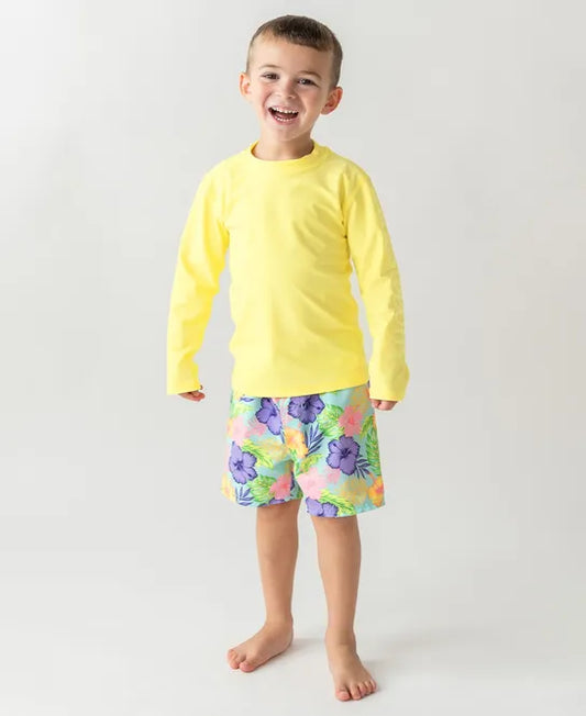 Banana Yellow Long Sleeve Rash Guard