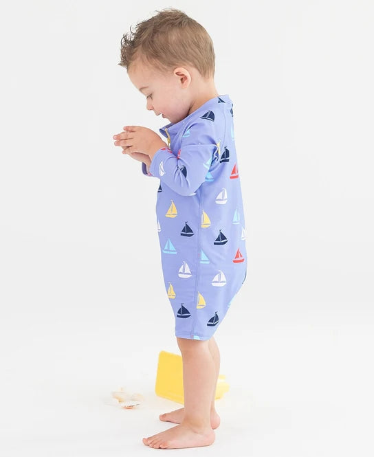 Down By The Bay Boys Long Sleeve One Piece Rash Guard