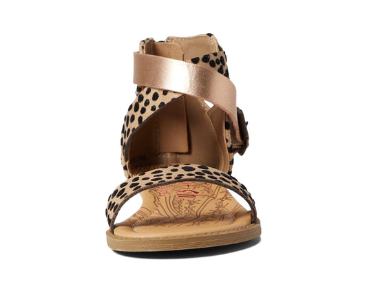 Belia Sand Pixie Leopard Rose-Gold Dye Cut Sandal