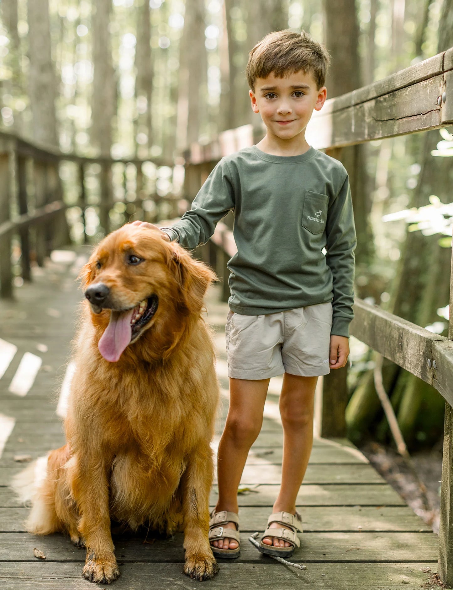 Boys Man's Best Friend LS Olive