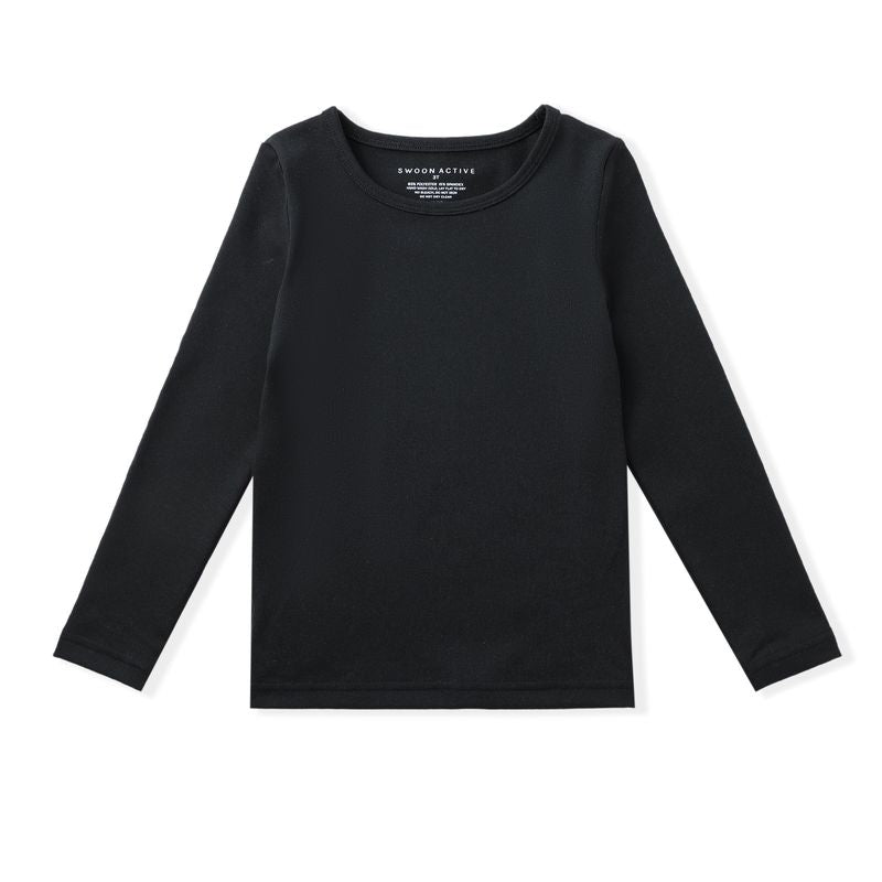 Black Long Sleeve Activewear Top
