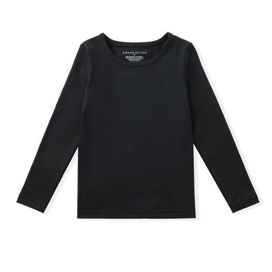 Black Long Sleeve Activewear Top