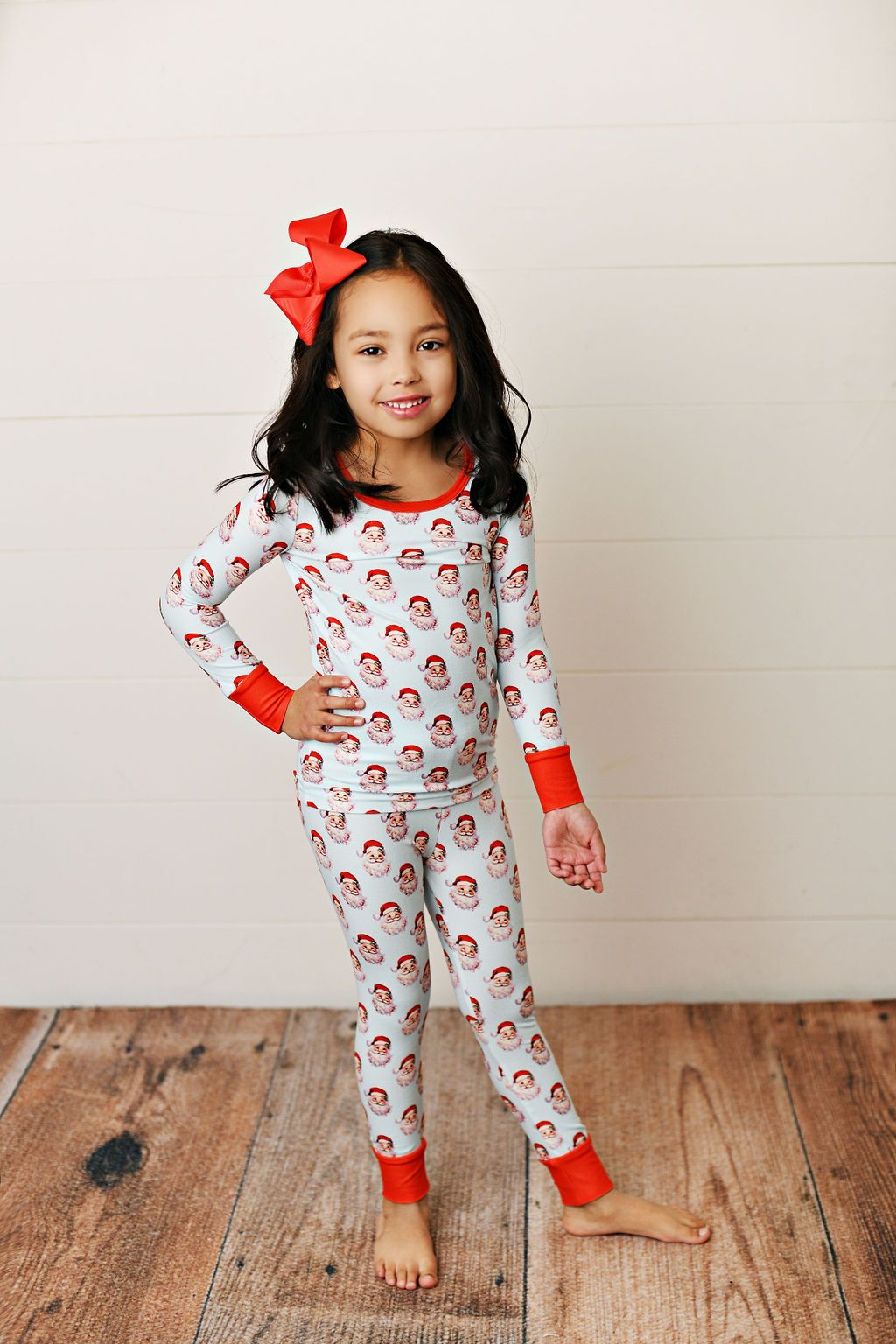Blue Santa Butterknit 2pc PJ Set