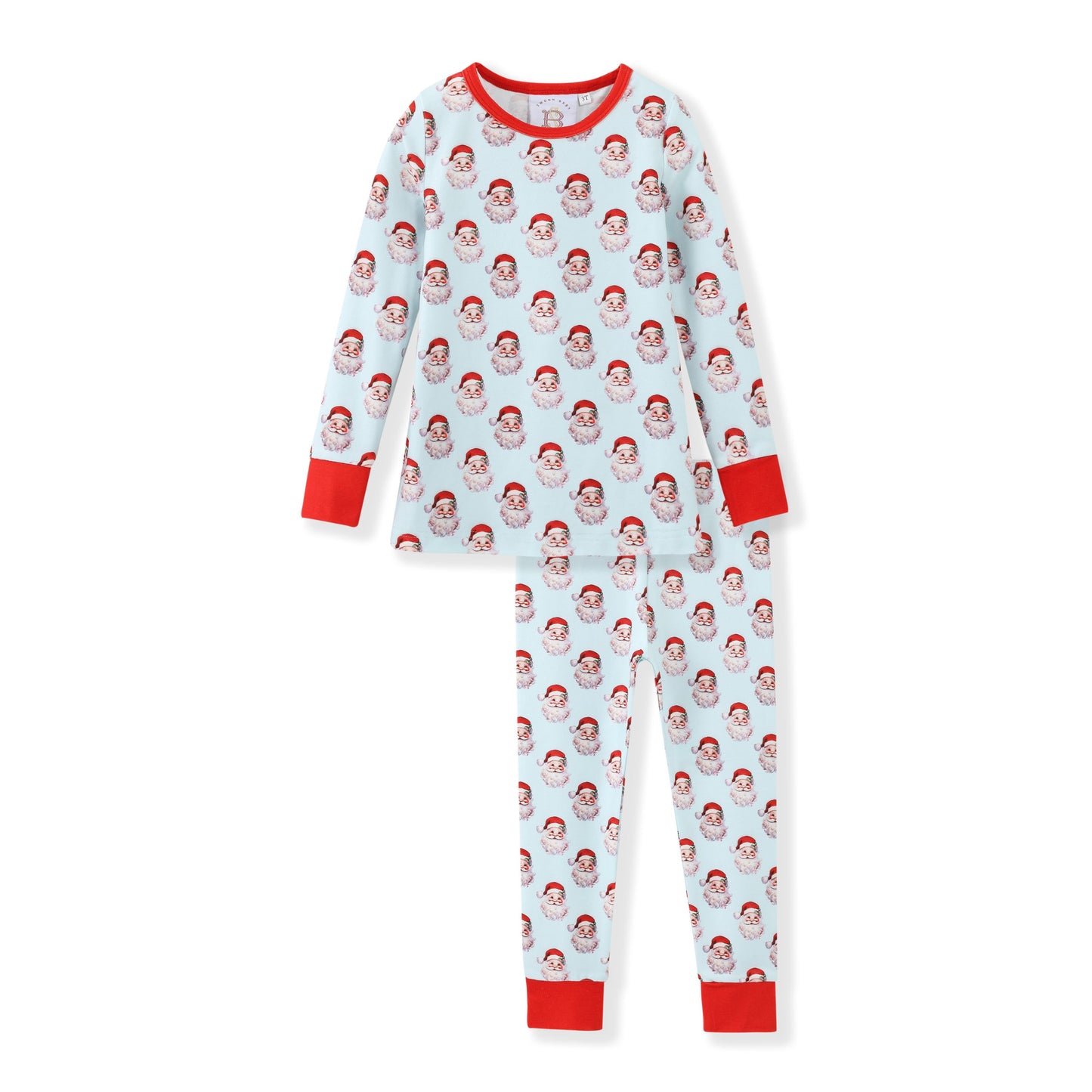 Blue Santa Butterknit 2pc PJ Set
