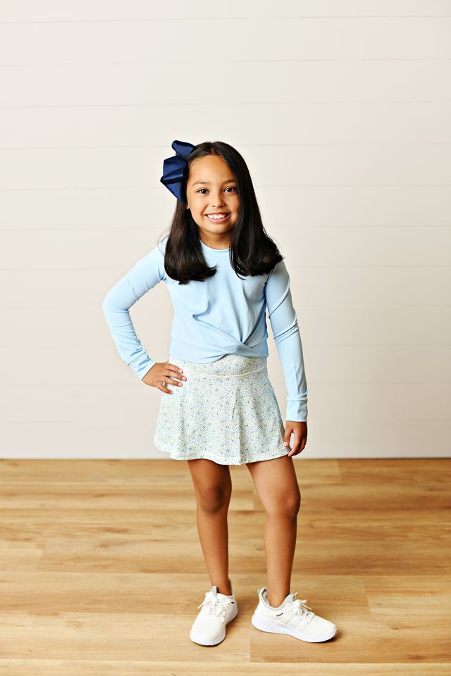 Blue Knot Long Sleeve Top