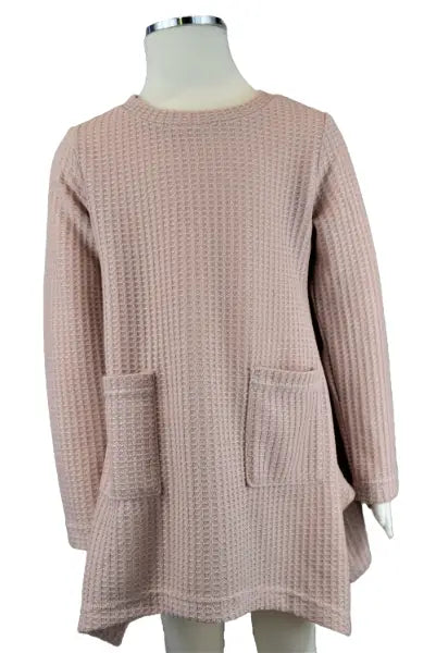 Blush Pocket Waffle Knit Tunic