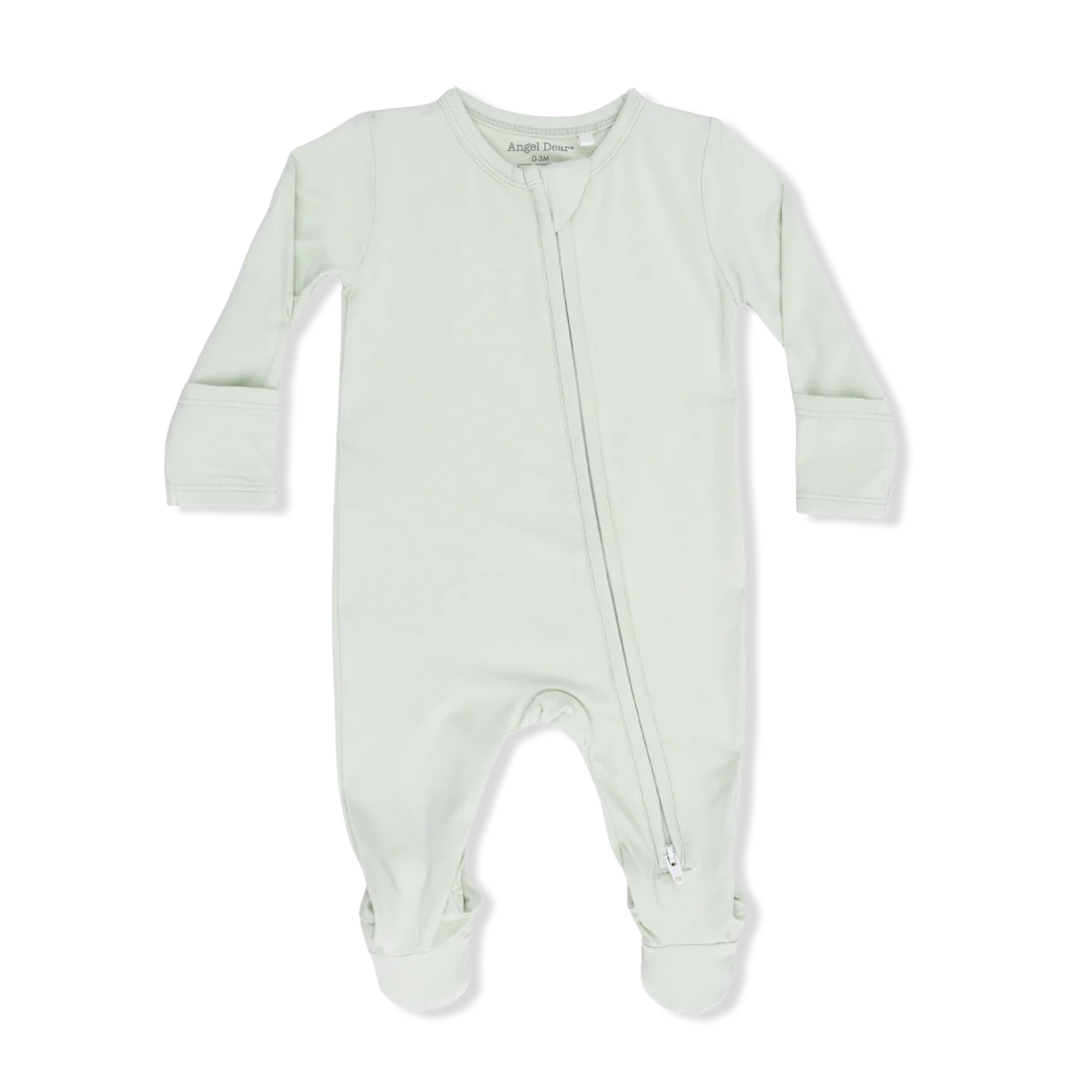 Solid Bok Choy 2 Way Zipper Footie