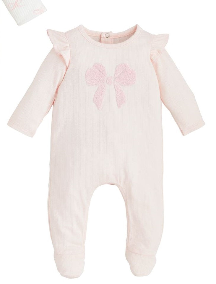 Pink Boucle Bow Sleeper
