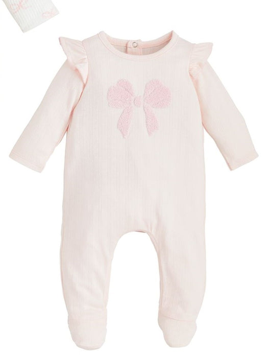 Pink Boucle Bow Sleeper