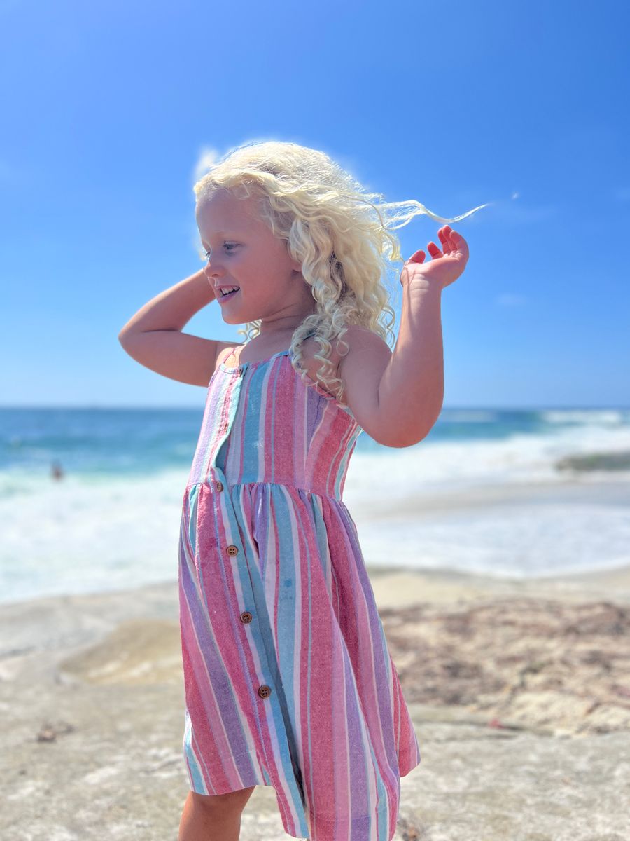 Red and Purple Stripe Brooklyn Dress