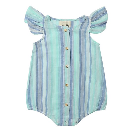 Blue/Aqua Stripe Cammie Bubble