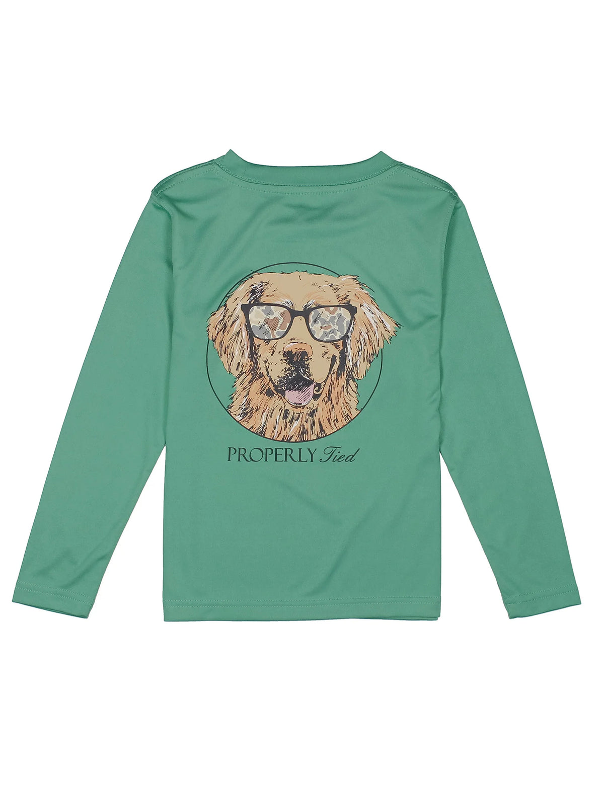 Properly Tied Boys Performance Tee LS Camo Companion Ivy