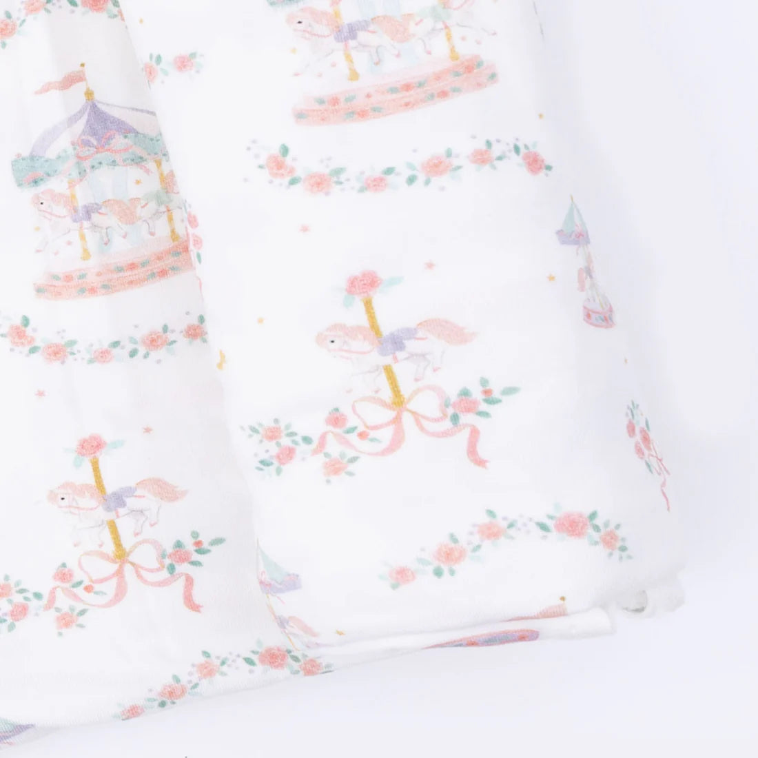 Carousel with Bows Swaddle Blanket