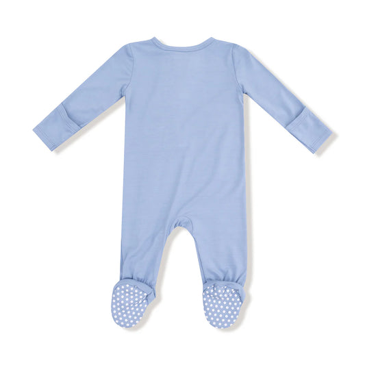 Soft Chambray 2 Way Zipper Footie