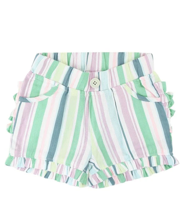 Charmed Stripe Ruffle Short