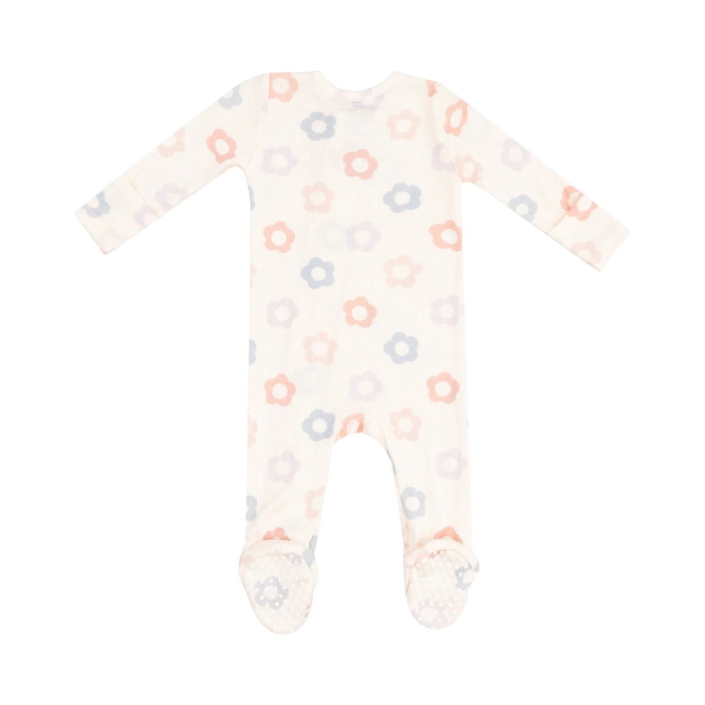 2 Way Zipper Footie - Daisy Pop