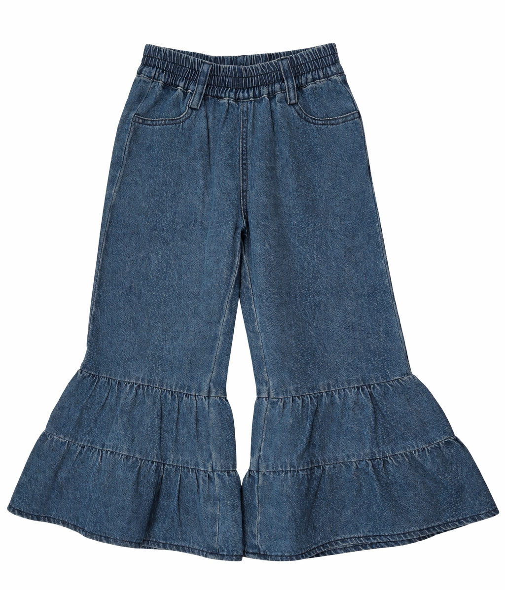 ML Kids Lightweight Ruffled Denim Pants