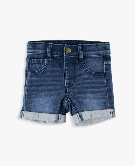 Medium Wash Denim Boys Stretch Shorts