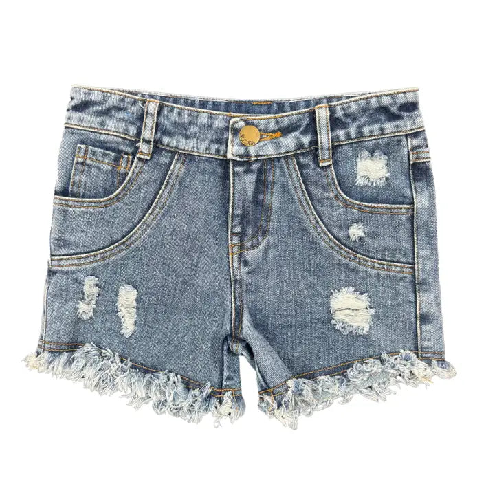 Destructed Denim Shorts