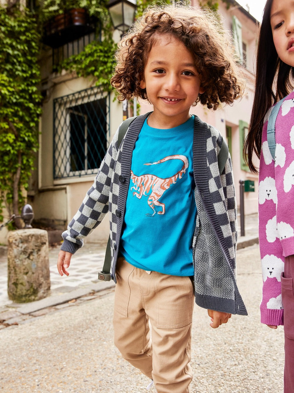 Enamel Blue Velociraptor Graphic Tee