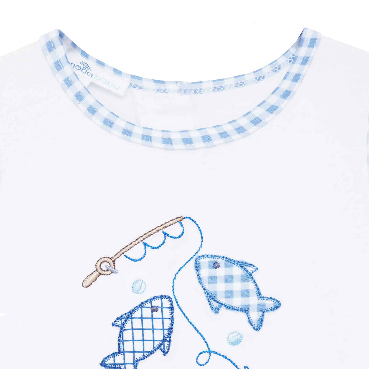 Gone Fishing Applique Short Playsuit