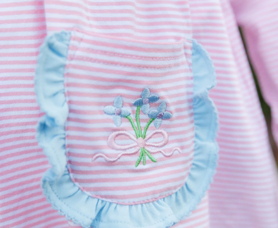 Trotter Street Kids Flower Bouquet Pant Set