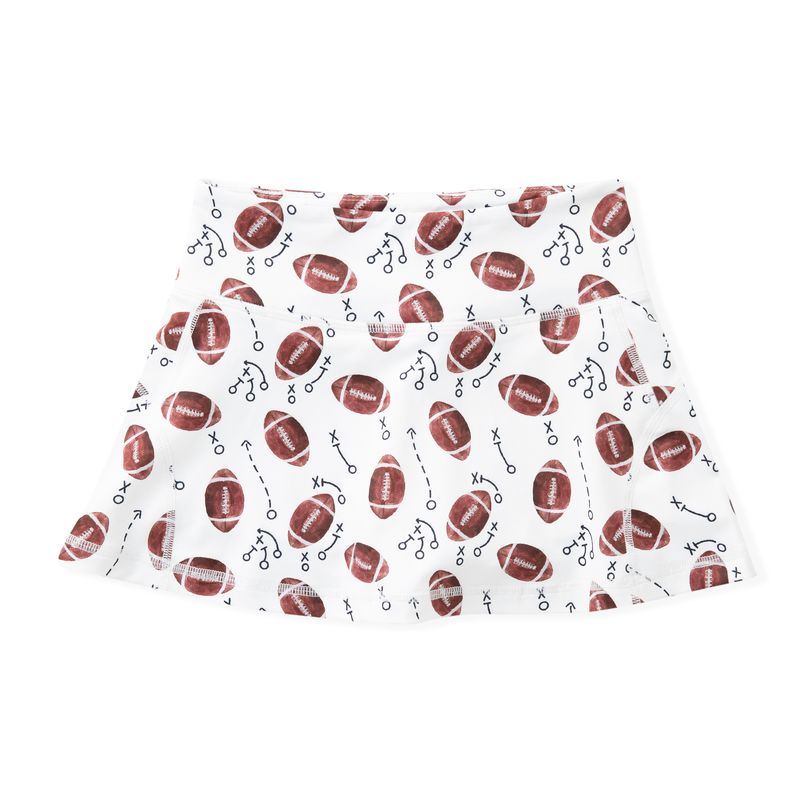 White Football Tennis Skirt