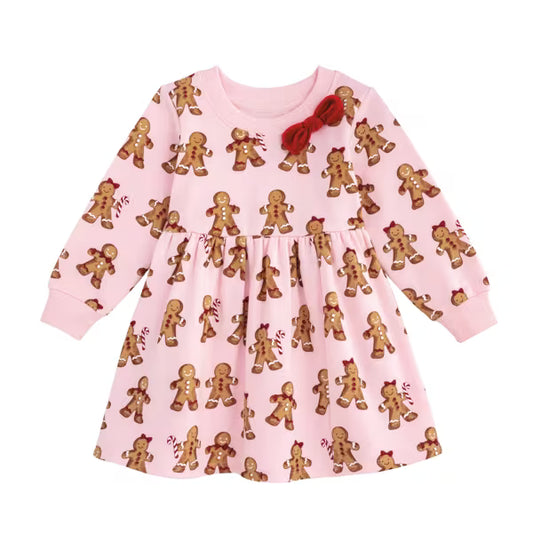 Pink Gingerbread Sweatshirt Dress