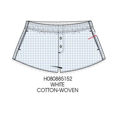 Gingham Lace Trim Boxer Shorts