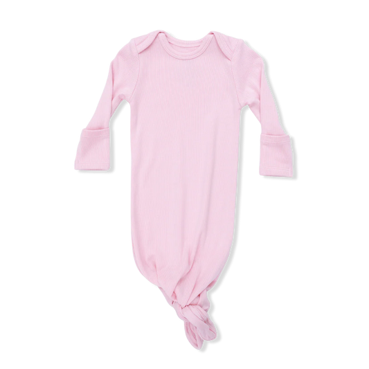 Solid Romance Rose Rib Knotted Gown and Headband