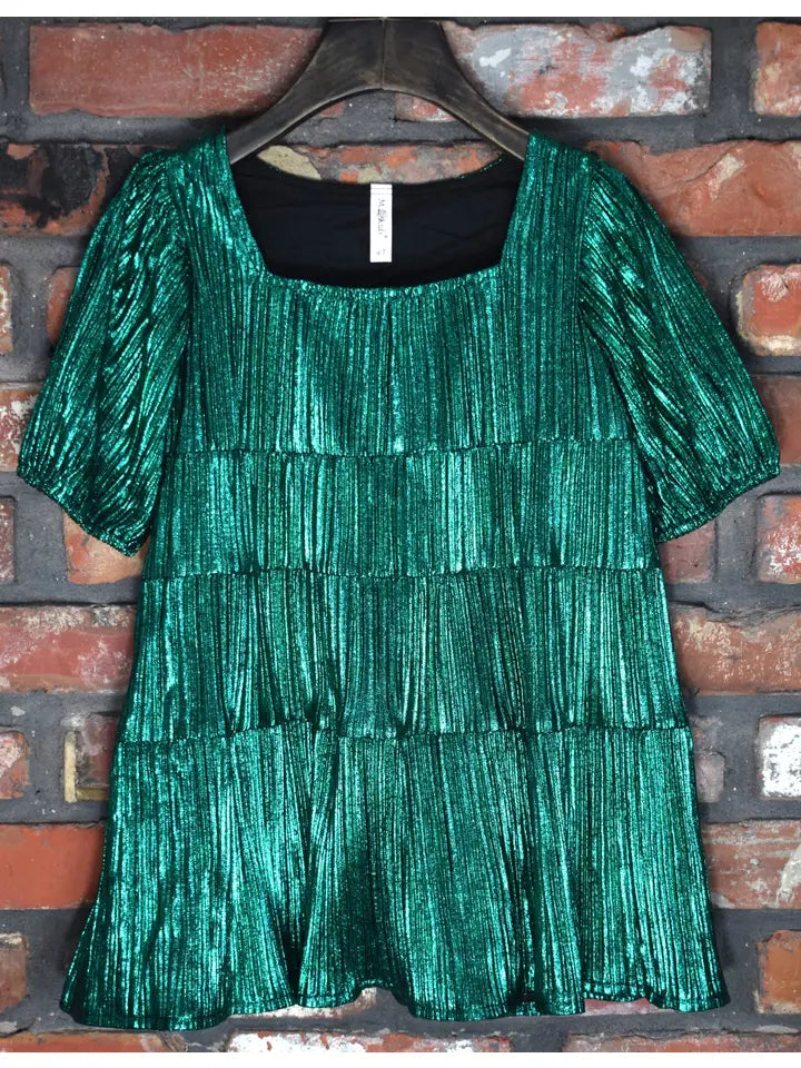 Metallic Holiday Dress Green / 10 Metallic Holiday Dress Green / 10