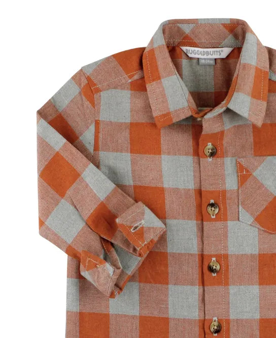 Hadlee Plaid Long Sleeve Button Down Shirt
