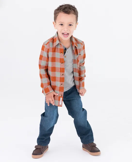 Hadlee Plaid Long Sleeve Button Down Shirt