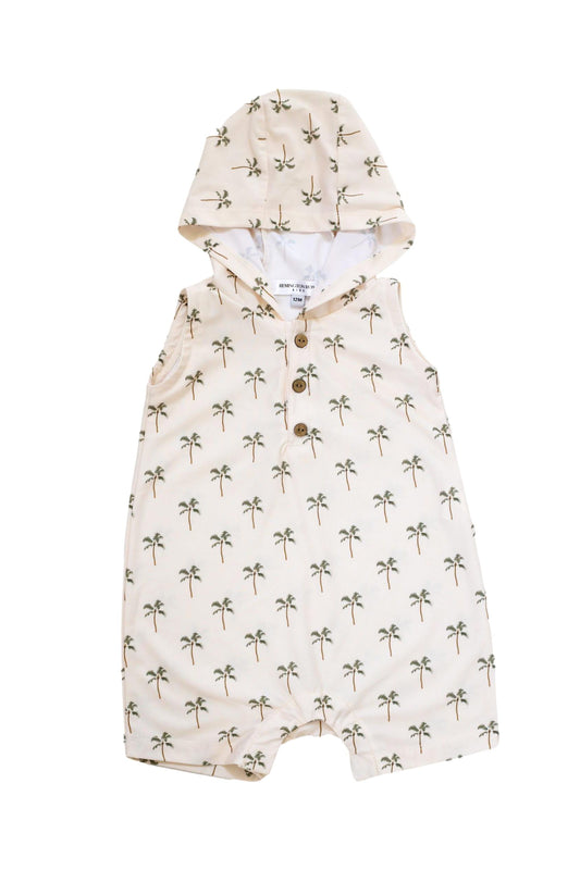 Tropical Hoodie Shortalls