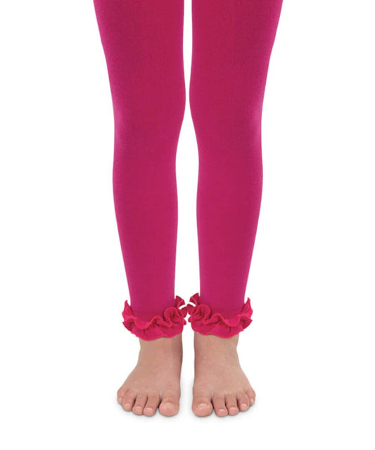 Pima Cotton Ruffle Footless Tights