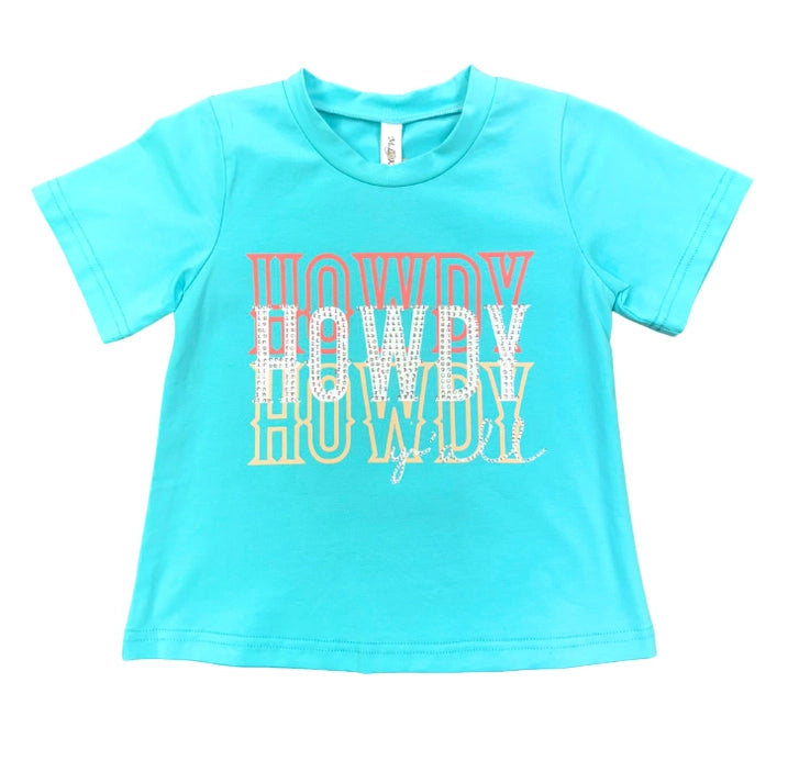 Turquoise Howdy Graphic Tee