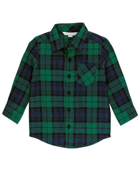 Hunter Plaid Flannel LS Button Down Shirt