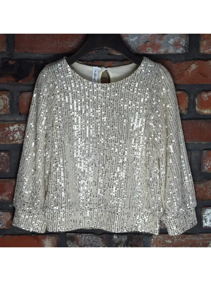 Ivory Sequin Top