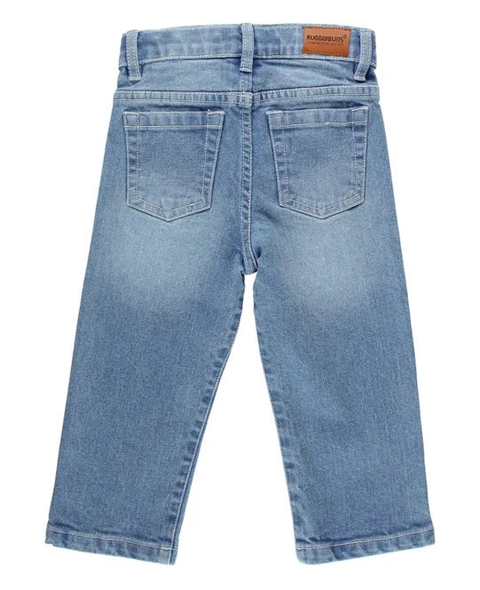 Boys Light Wash Straight Jeans