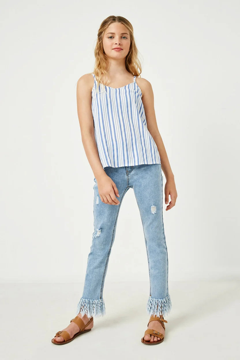 Distressed Frayed Jeans